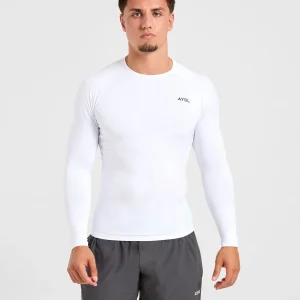 Compression Long Sleeve T Shirt - White