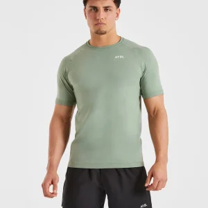 Ascend Seamless T Shirt - Olive Green