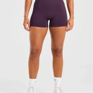 Power Seamless Shorts - Grape Wine