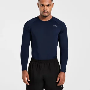 Compression Long Sleeve T Shirt - Navy