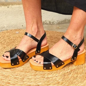 Sandales talons noirs vernis 36/37/38/41