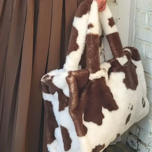 Sac fausse fourrure vache
