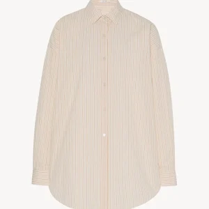 "Caster Chemise en Coton  Beige / Orange" THE ROW