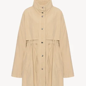 "Herbie Veste en Coton et Lin Khaki Clair, beige" THE ROW