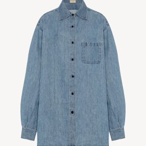 "Nesson Chemise en Lin" Bleu délavé THE ROW