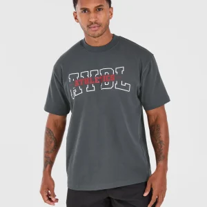 Athletics Oversized T Shirt - Charcoal