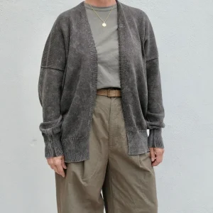 "Fade Cardigan Washed ink / Gris " LAUREN MANOOGIAN
