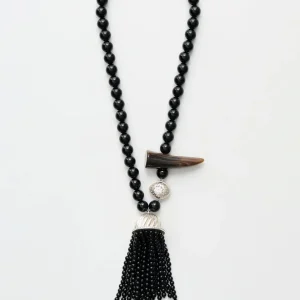 "Grand Collier d'onyx Kiraz" NACKIYÉ