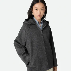 "Blouson en laine double-face Charcoal melange" BOTTEGA VENETA