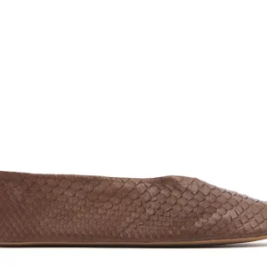 "Stella slipper en python Mousse / marron" THE ROW