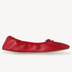 "Ballerine Arrondie en Cuir  Lacquer Red" THE ROW
