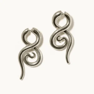 "Boucles d'oreilles Boa argent" PANCONESI