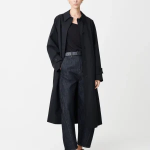 "Holin Technical Cotton Coat Dark navy" STUDIO NICHOLSON