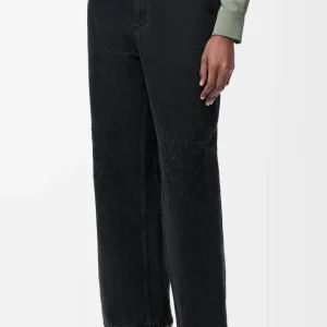 "Jean baggy Anagram en denim Noir" LOEWE