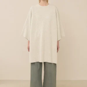 "Double Knit Tunic Marble beige" LAUREN MANOOGIAN