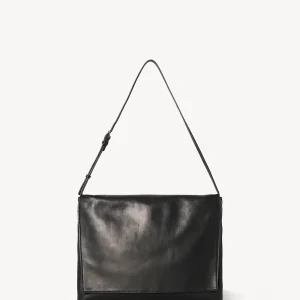 "Nan Sac Porté Épaule en Cuir Noir" THE ROW